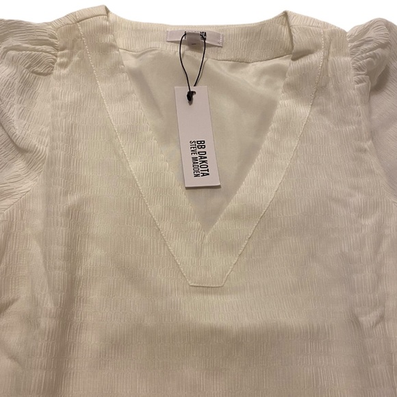 BB DAKOTA by Steve Madden, Fields of Gold Dress, XS, Bright White, NWT, $48 - Picture 3 of 9